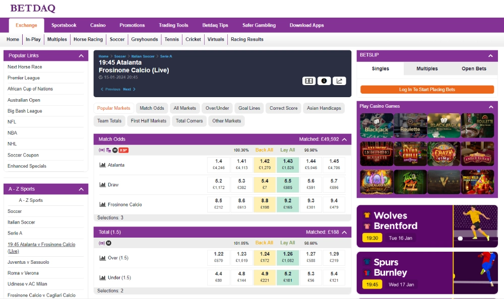 betdaq sports wagering exchange platform