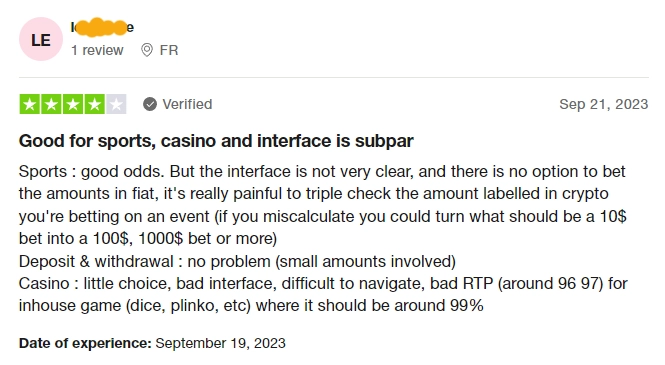 cloudbet positive user review