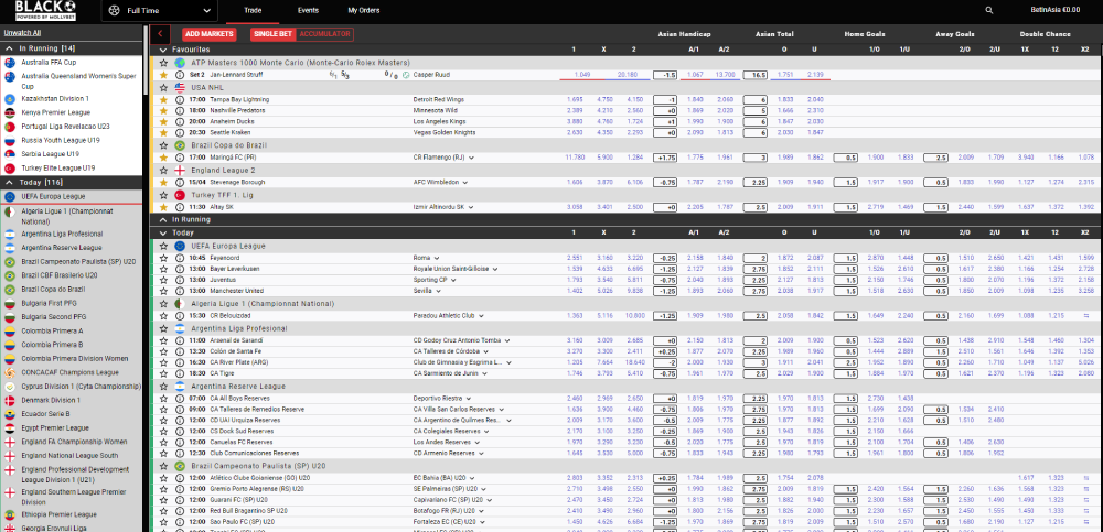 betinasia main platform: black powered by MollyBet